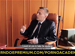 pornography ACADEMIE - cool lecturer double penetration and insatiable ass fucking bang