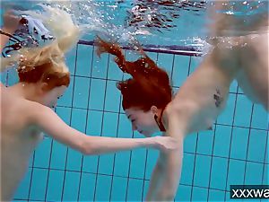 super-fucking-hot Russian women swimming in the pool